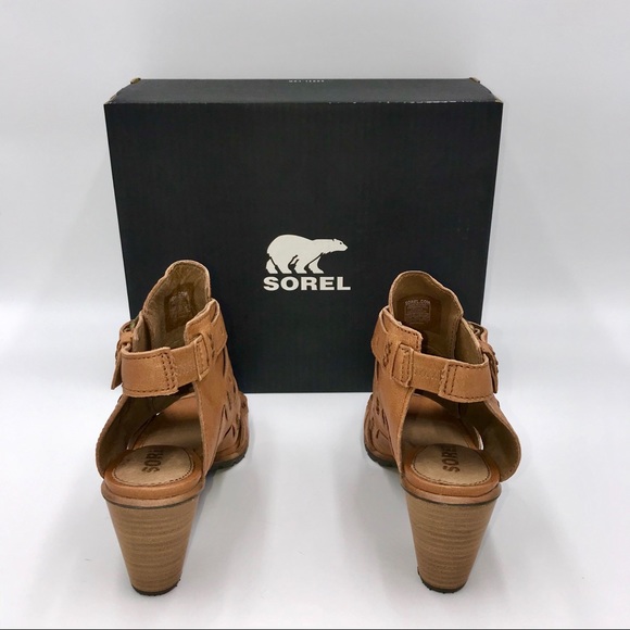 🆕 SOREL | Women Nadia Buckle Camel Brown Sandals - Picture 6 of 7